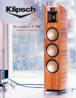 Klipsch P-39F - Owners Manual 